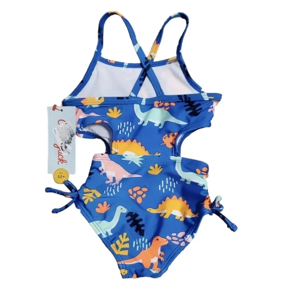 NWT Cat & Jack Baby Girl's Dinosaur One Piece Swimsuit 12M - Picture 5 of 7